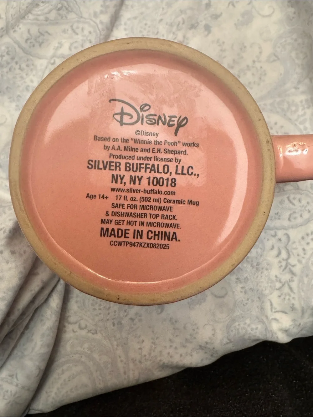 Disney Winnie The Pooh  'My Weekend Is Booked' Ceramic Coffee Mug 17oz.